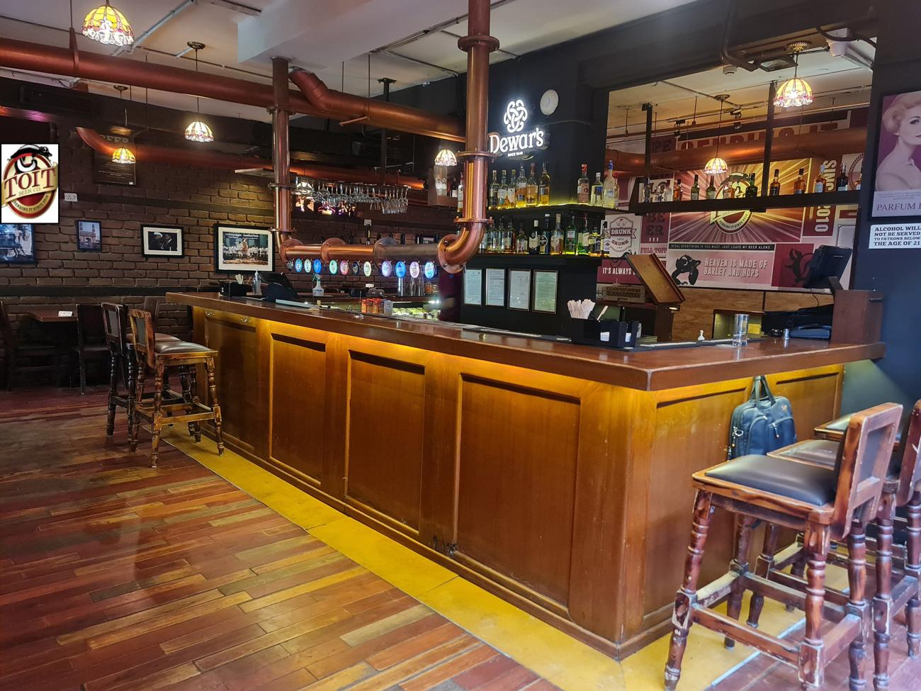 Bar counter at Toit